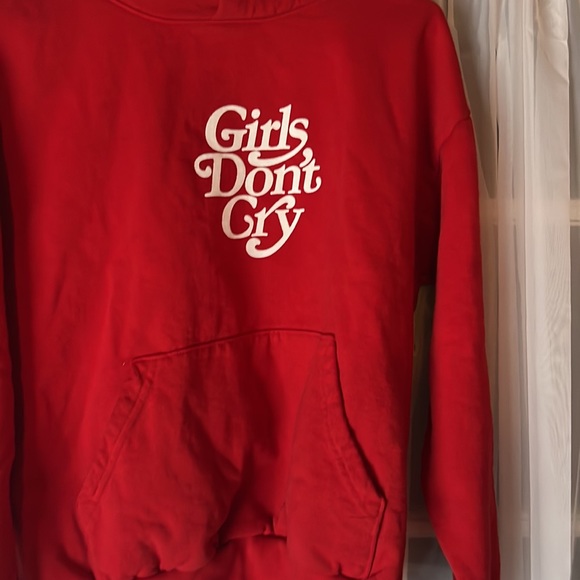Girls Don't Cry Cafe Hooded Sweatshirt Women’s Medium Red - Picture 6 of 8